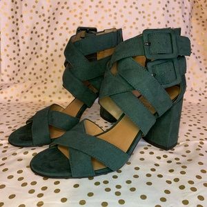 Franco Sarto Green Heels